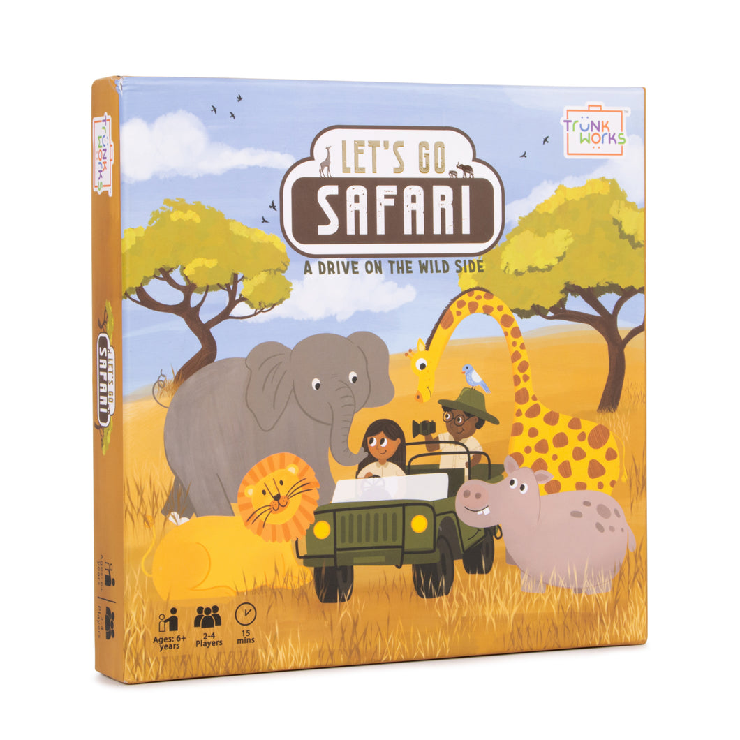 Let’s Go Safari  | Family Strategy Board Game for Kids Ages 6 and up | Develops Spatial Reasoning and Math skills | 2 to 4 Players