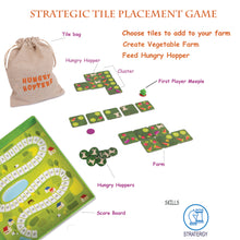 Load image into Gallery viewer, Hungry Hoppers | Family Strategy Board Game for Kids Ages 8+ | Fun Tile Placement Game