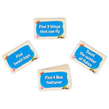 Load image into Gallery viewer, Jigsaw Hunt – A Day at the Beach | Make and Find 15-Piece Floor Puzzle for Kids Ages 3+ | Fun & Educational Scavenger Hunt Game | Develops Observation & Problem-Solving Skills