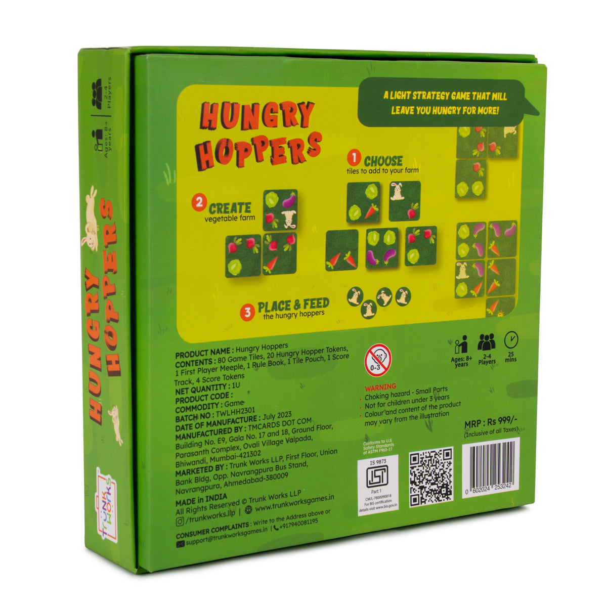 Hungry Hoppers Family Strategy Board Game for Kids Ages 8+ Fun Til