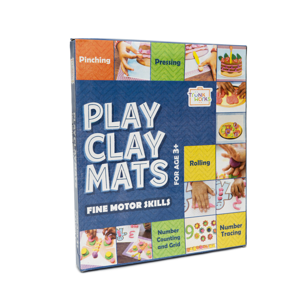 PlayClay Mats | Fine Motor Skill Development Activity Mats | Numbers and Creative Prompts | 3+ years